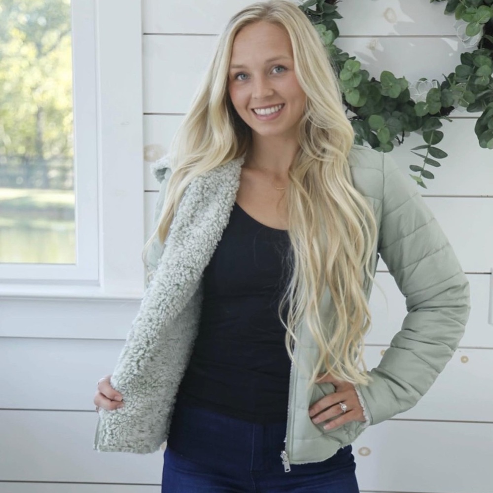 Sherpa puffer jacket